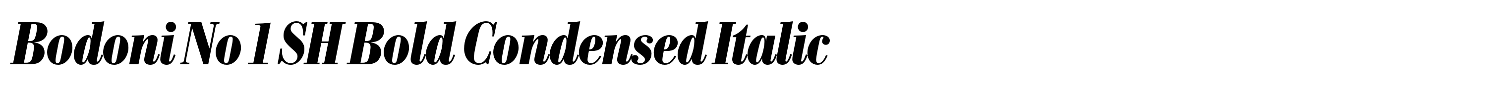 Bodoni No 1 SH Bold Condensed Italic